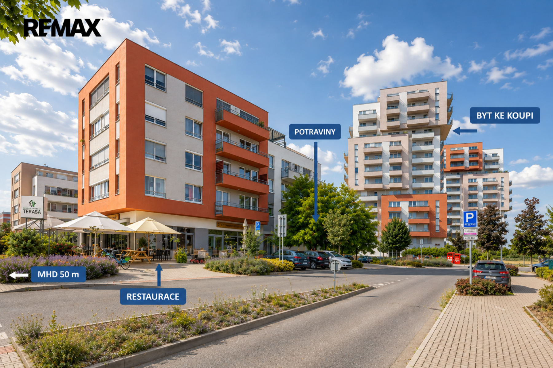 Prodej bytu 2+kk, 70,4 m², 2 balkony, garážové stání a sklep, Praha 9 – Letňany
