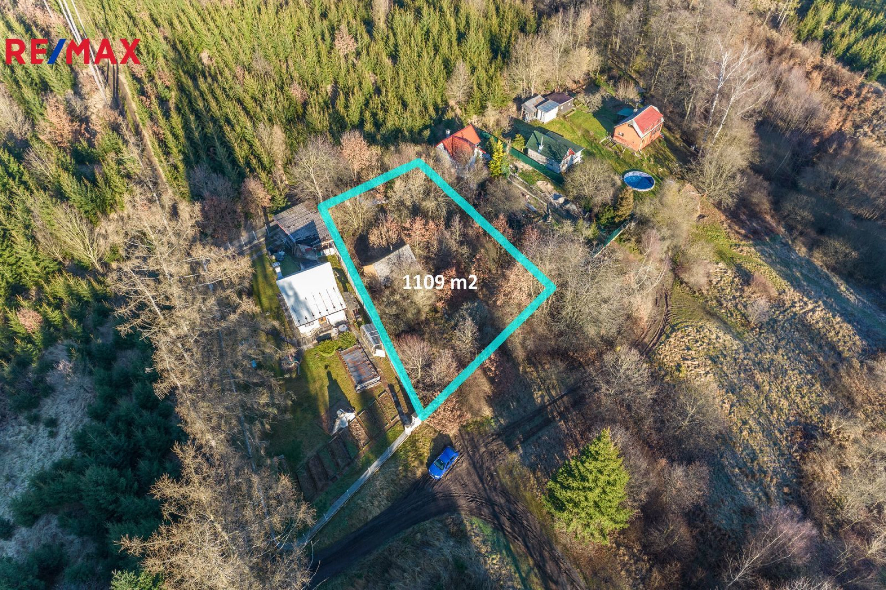 Prodej stavebního pozemku 1109 m², Libeř