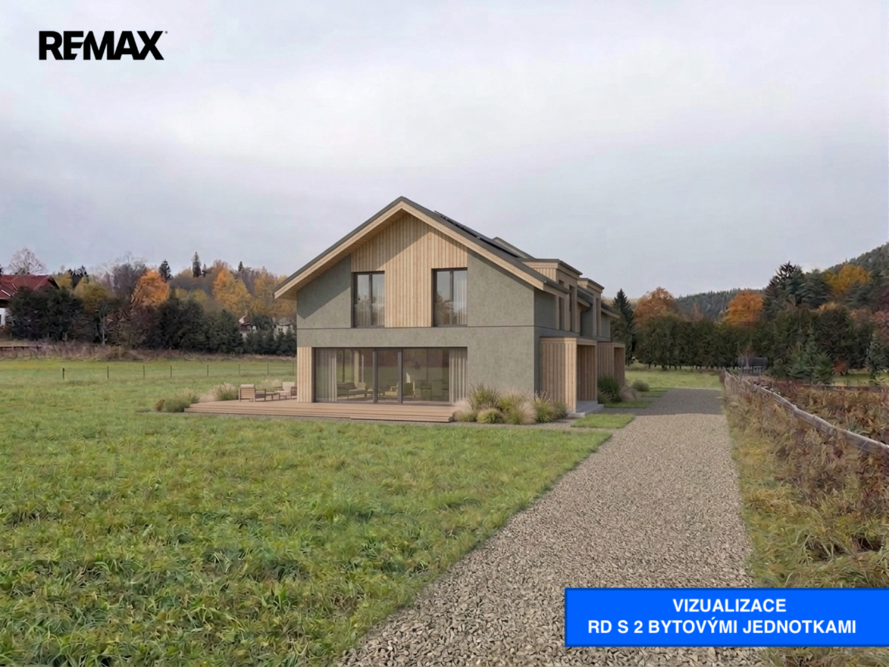 Prodej stavebního pozemku 4 413 m2 s povolením – Radešov u Sušice