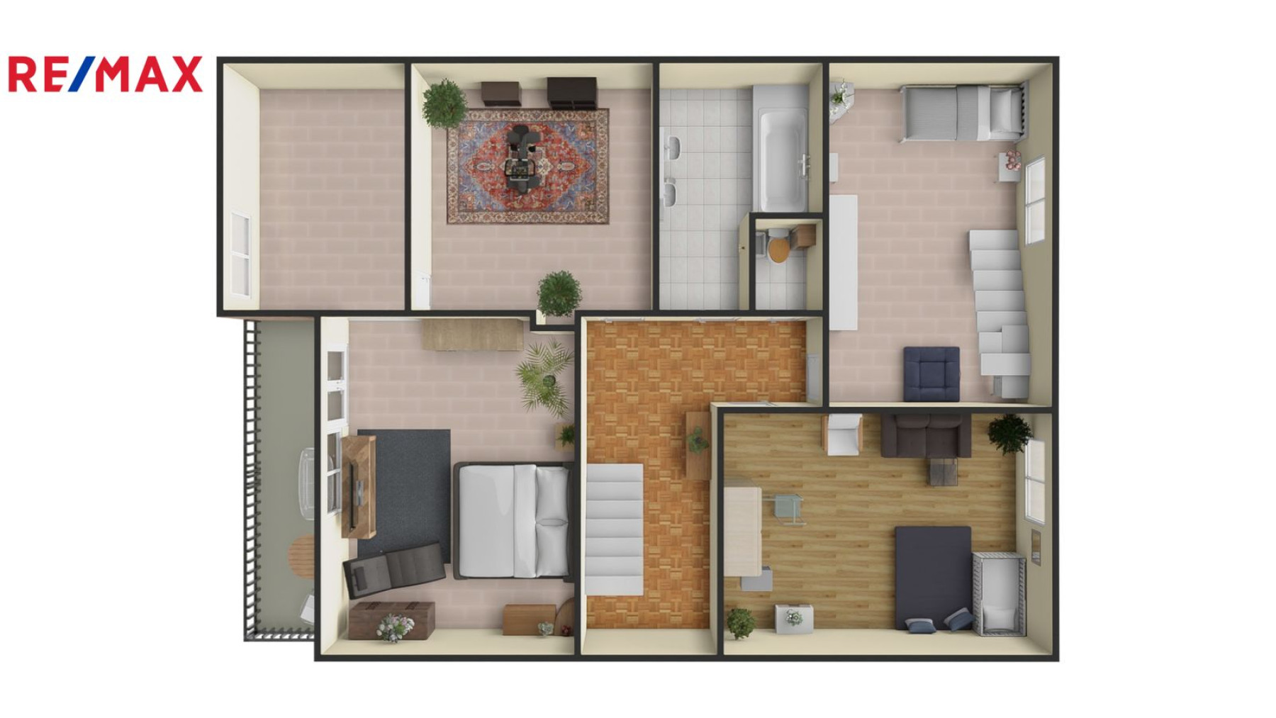 Třípodlažní RD 465 m² lodžie terasa dvojgaráž sklep studna zahrada bazén Lipence Praha 5