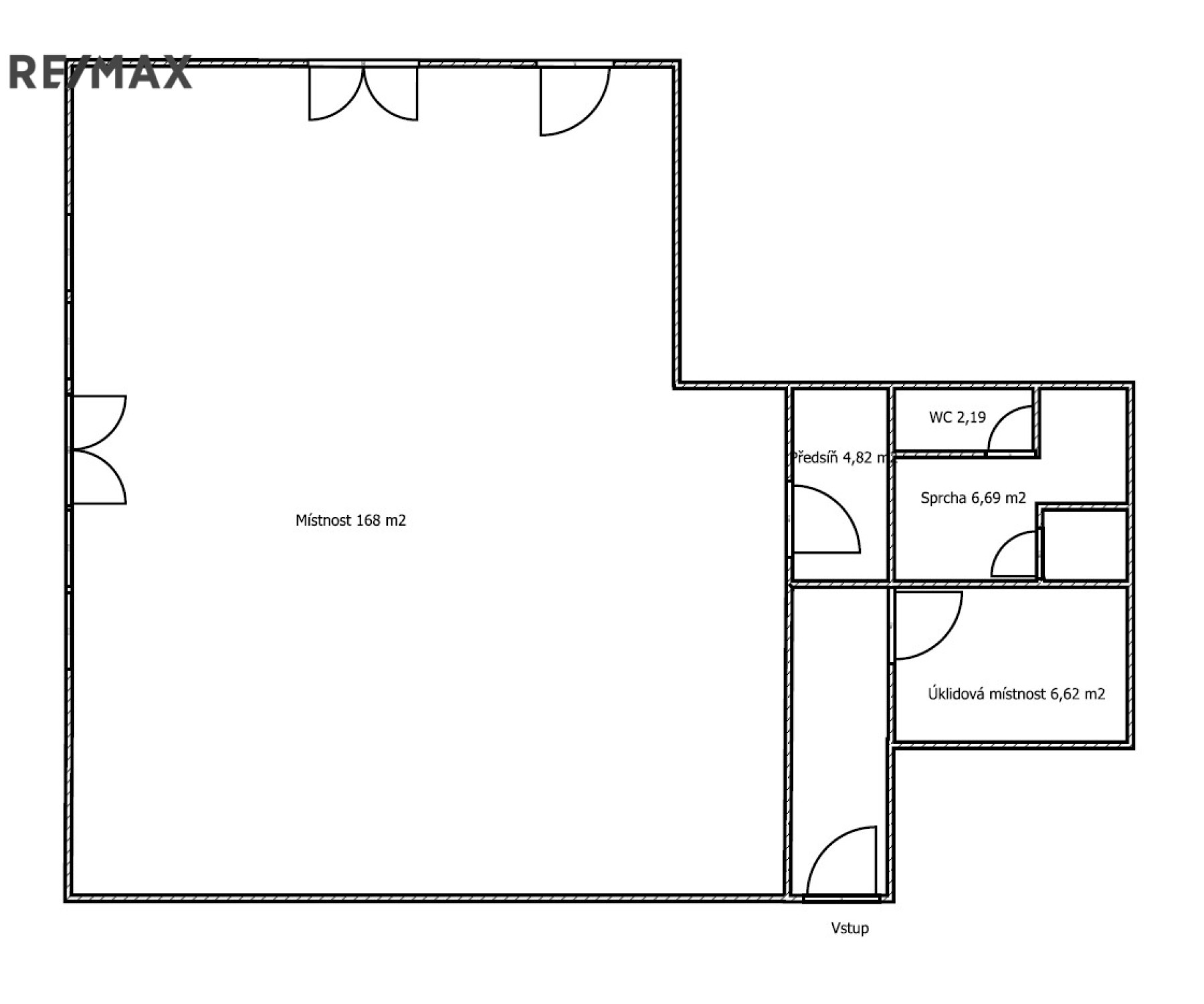 Pronájem nového nebytového prostoru 190 m2
