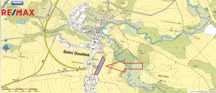 Prodej stavebního pozemku 12.424 m2, Dolní Dvořiště
