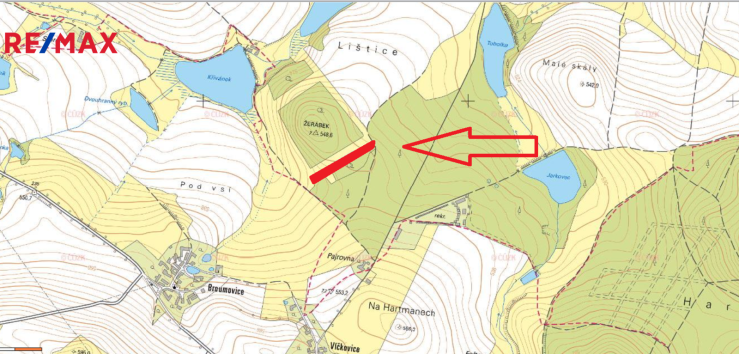 Pozemky o celkové výměře 7 297 m2, Jankov okr. Benešov