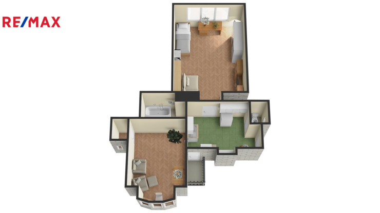 2+kk/lodžie/sklep 51,44 m² 3. NP cihla výtah Jugoslávských partyzánů Dejvice