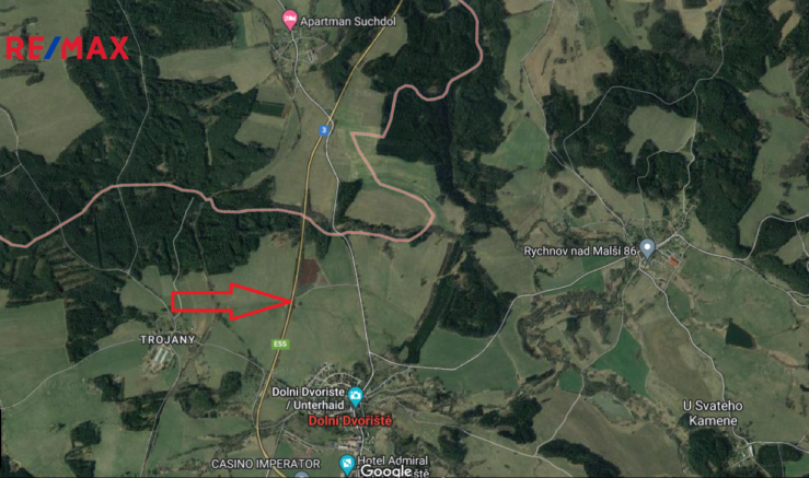 Tři pozemky o celkové výměře 36 004 m2, Dolní Dvořiště