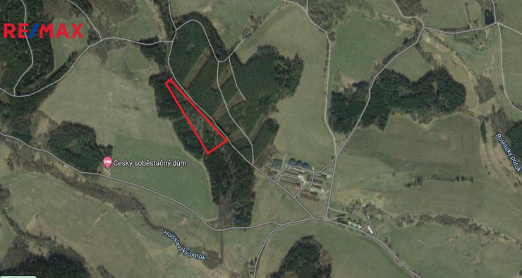 Prodej lesního pozemku 27.323 m2, Vyšší Brod
