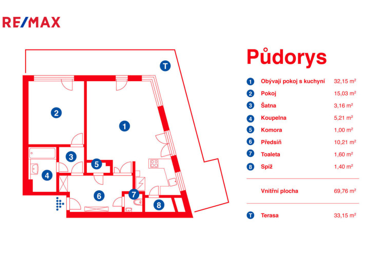 Prodej bytu 2+kk, 70 m2, Praha